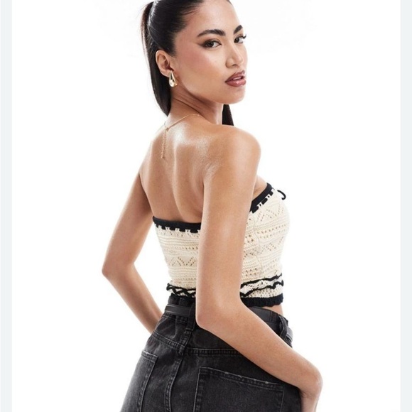 Olive & Oak Crochet Tube Top Cotton NWT Size XL - Picture 2 of 9